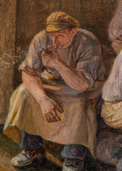Grand tableau de Joseph Lacasse (1894-1075) Le dîner des carriers au p –  Caroline Margeridon