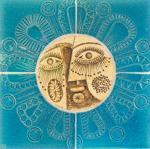 Céramique encadrée de Roger Capron, vers 1960.