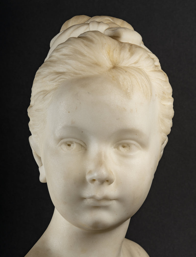 Buste en marbre Louise Brongniart  d'après Houdon