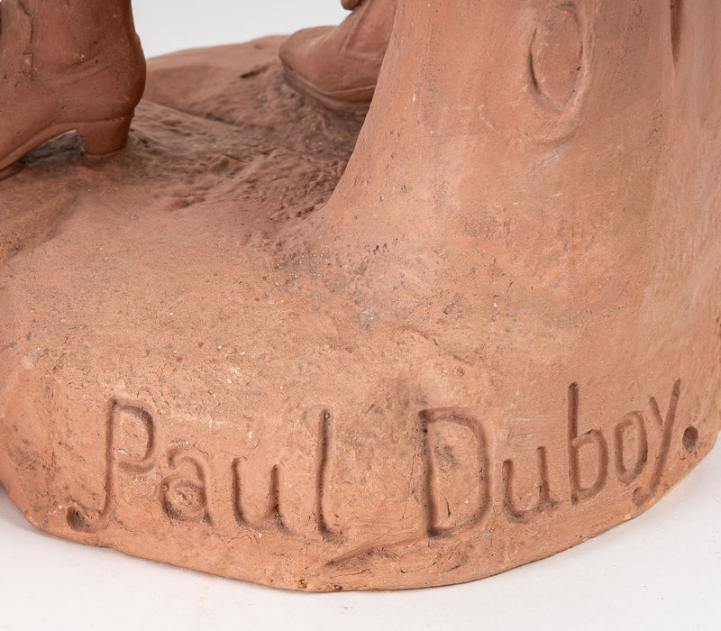 Paire de statues en terre cuite de Paul Duboy