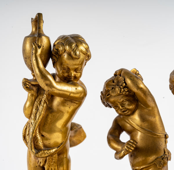 Enfants en bronze doré  de CLODION